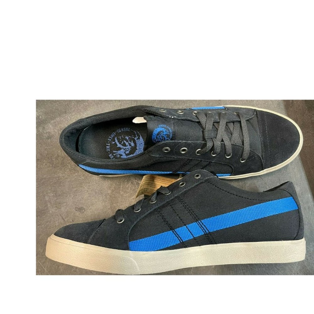 Men Diesel Casual Shoes D-String Low Anthracite/Nautical Y01107 P0956 h5478